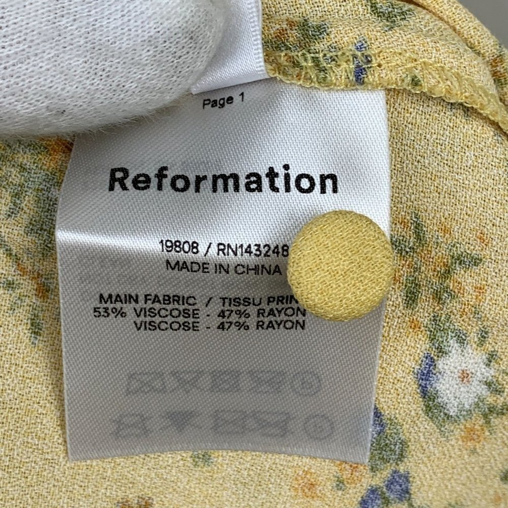 NWT Reformation Lillet Floral Mini Dress Size 12 - Picture 13 of 15